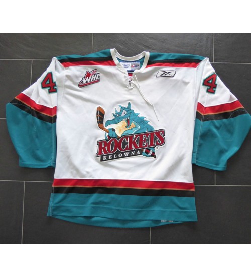 Custom WHL Kelowna Rockets 07 08 Tyson Barrie Home Hockey Jersey White